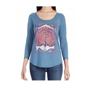 Lucky Brand Mega Peacock Graphic Tee